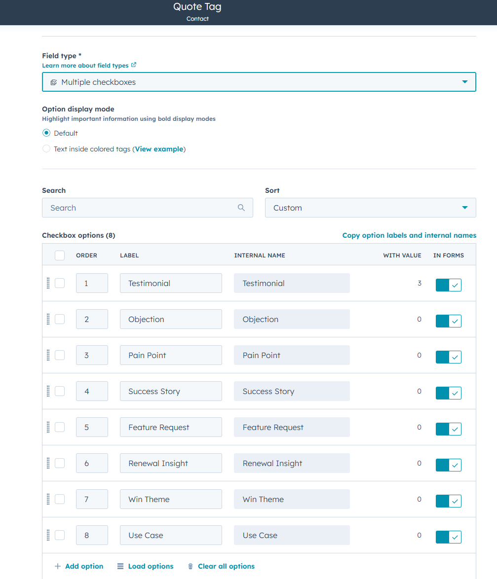 Quote Property HubSpot
