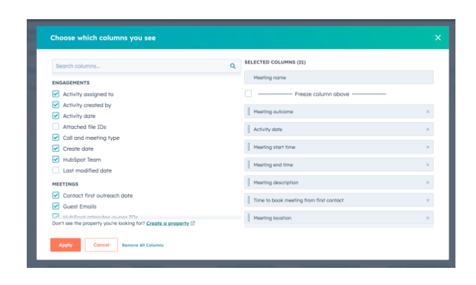 Meetings Properties in HubSpot